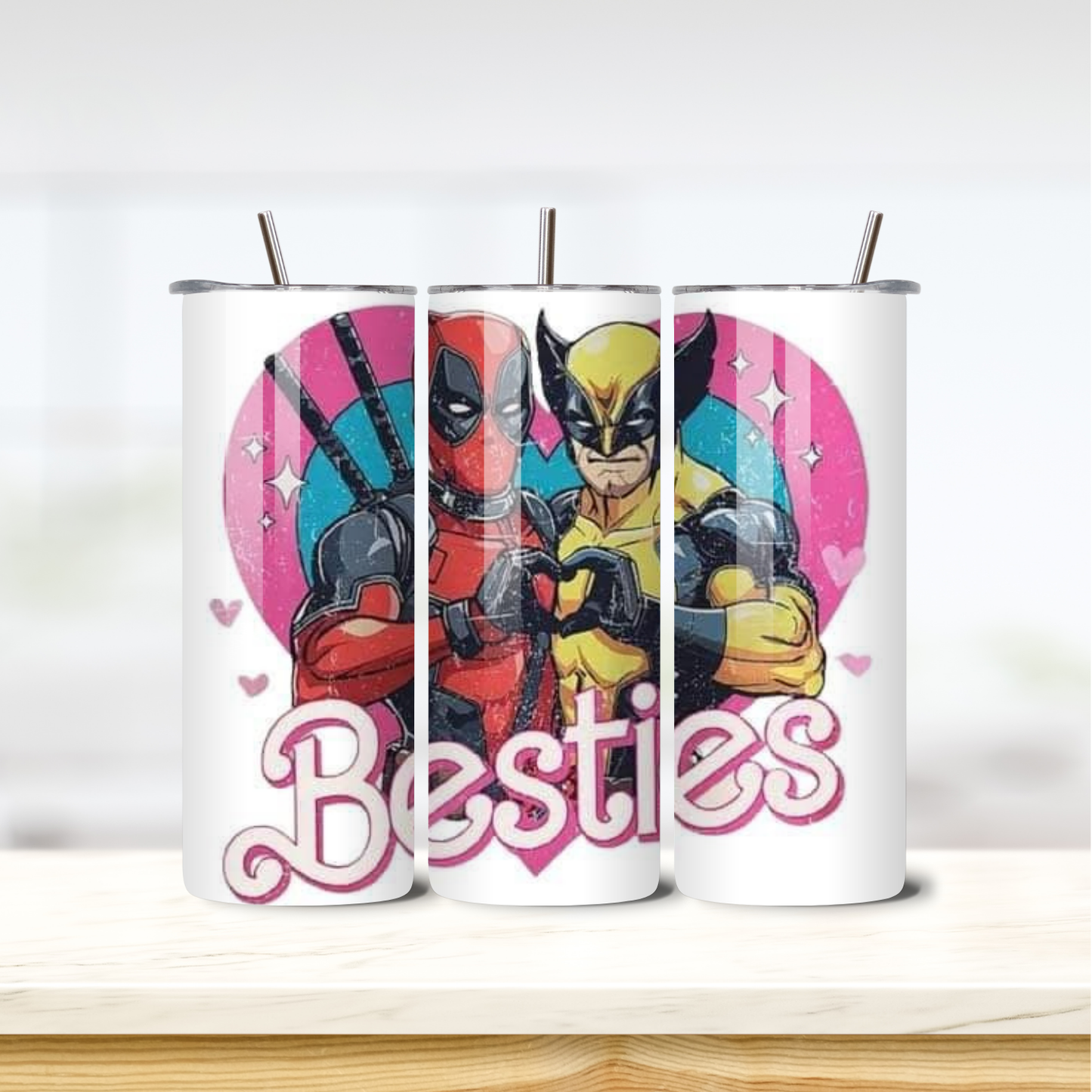 Deadpool Besties 20oz Skinny Tumbler