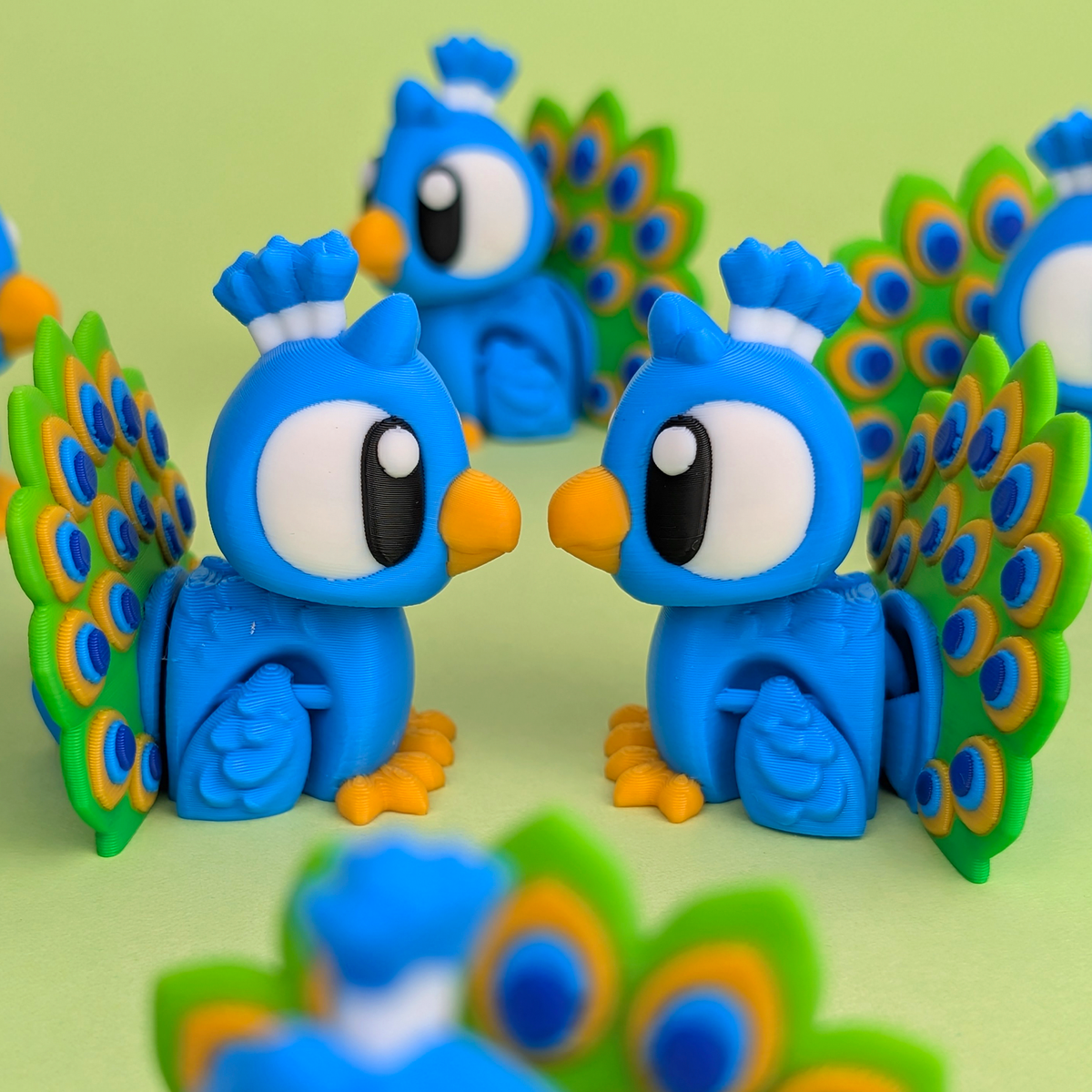 Peacock Pocket Pal 3D printed figurine