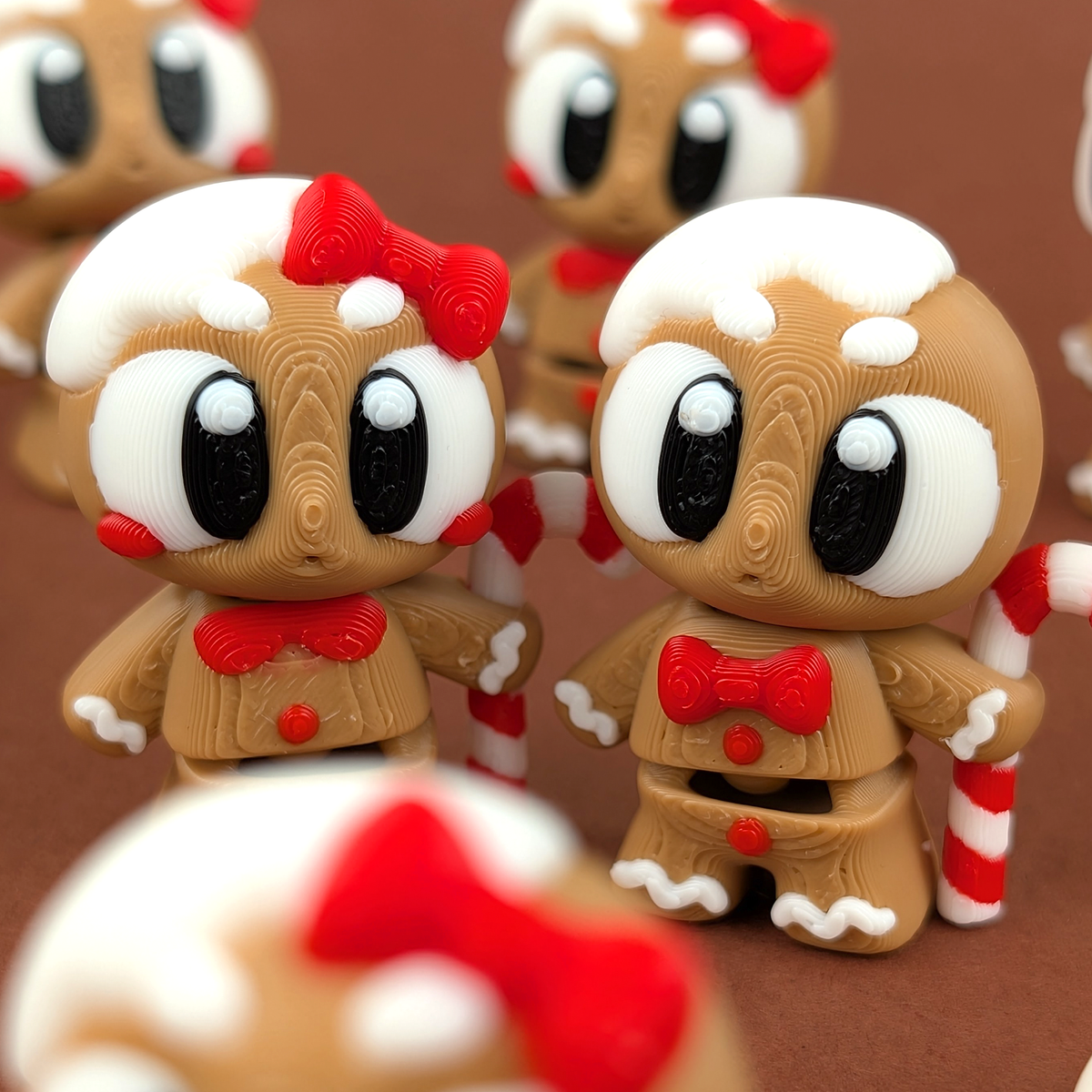 Gingerbread People Pocket Pal 3D printed figurine