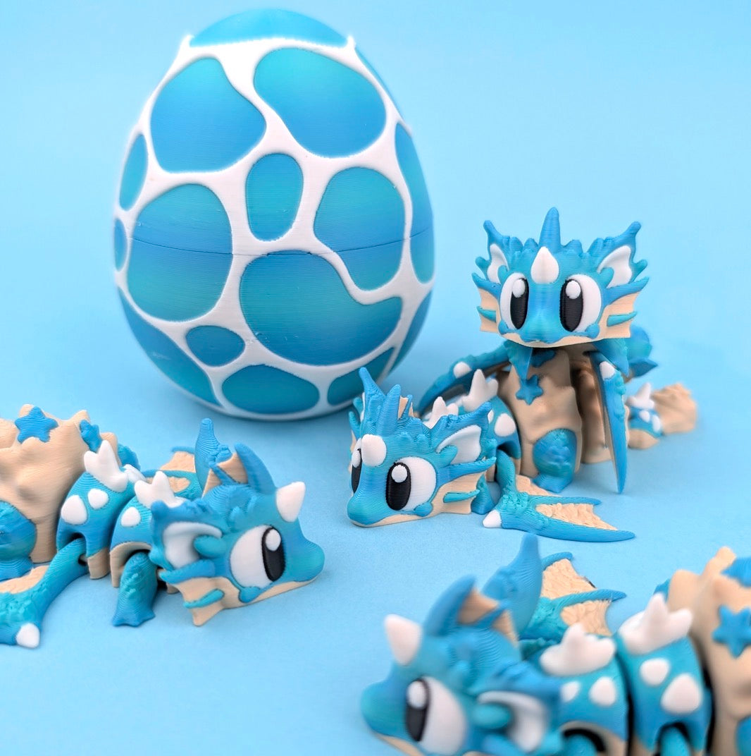 Seashell Dragon with Matching Egg