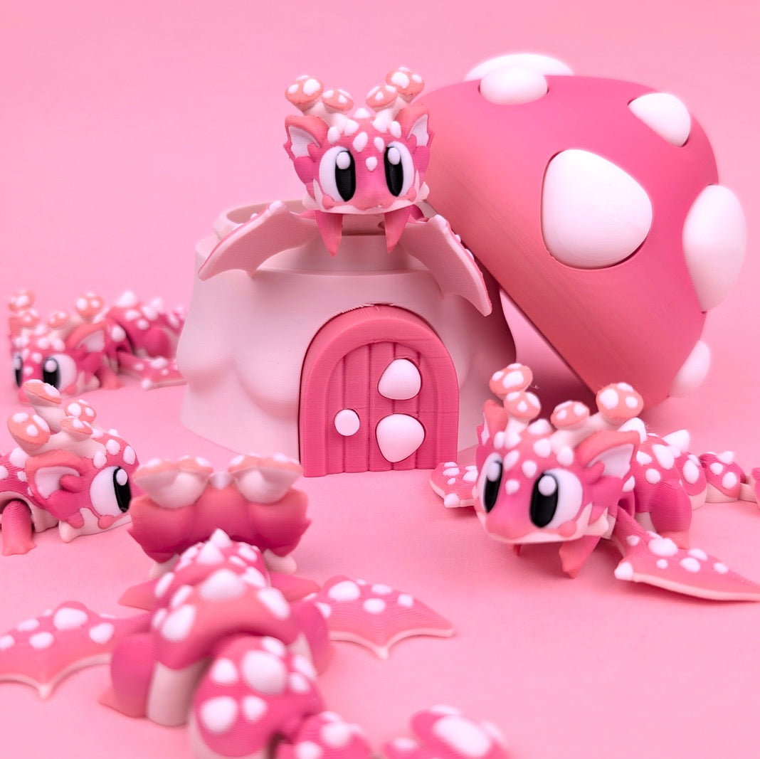 Mushroom Dragon with Matching Egg