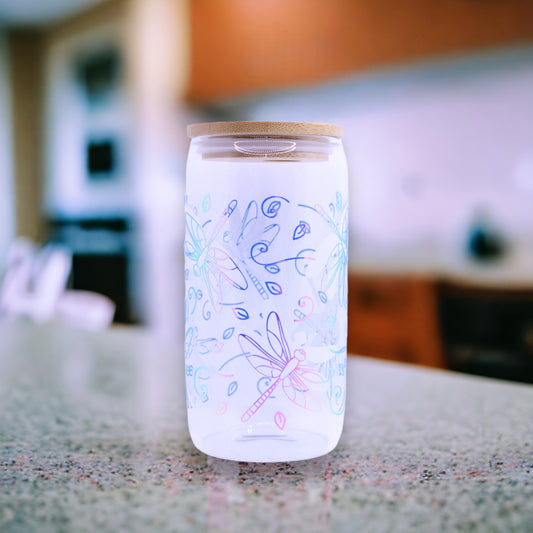 Dragonfly Glass Tumbler