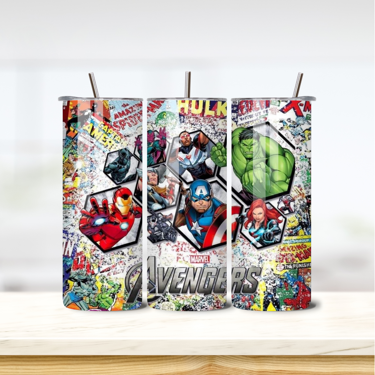 Avengers 20oz skinny insulated tumbler