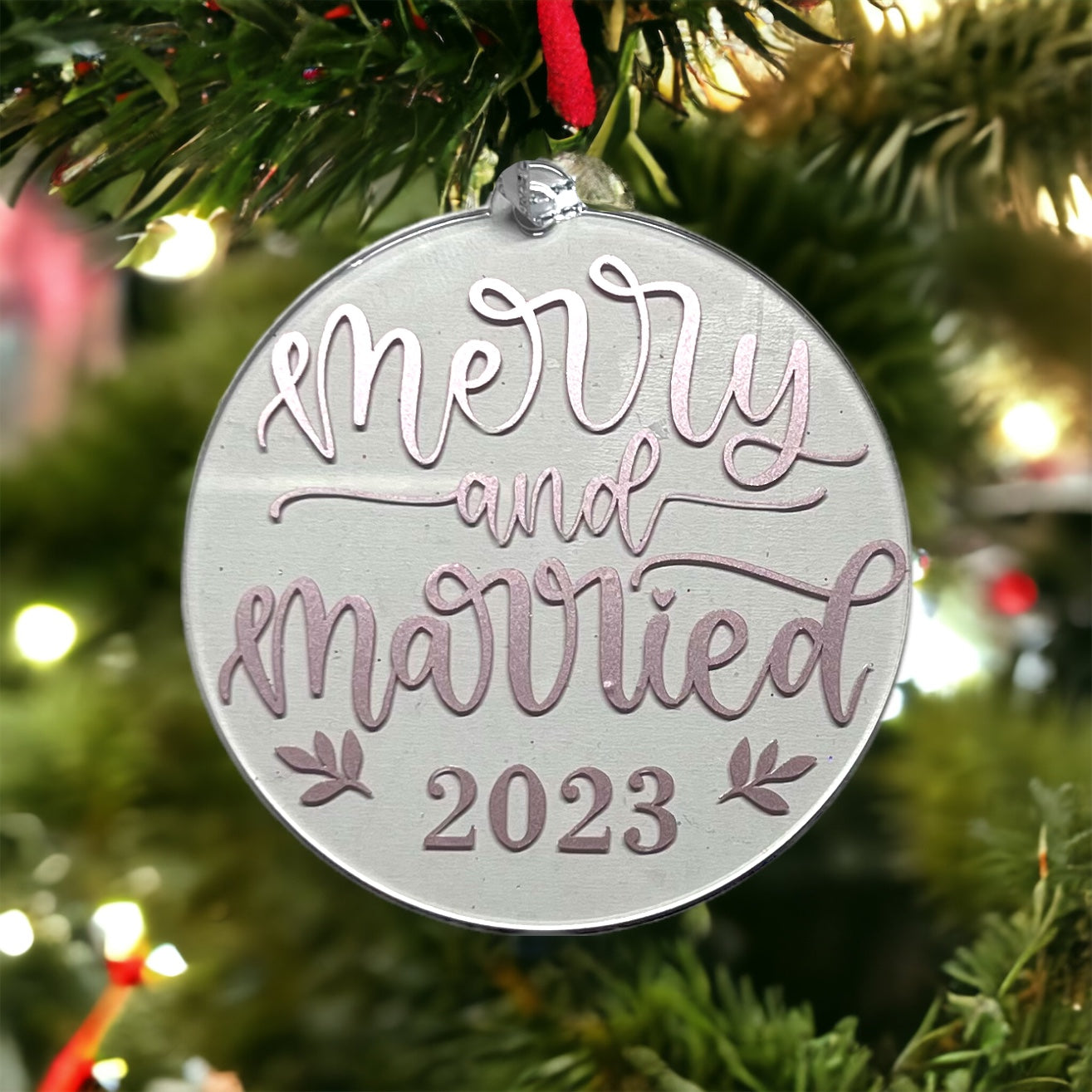 Merry & Married Flat Bauble