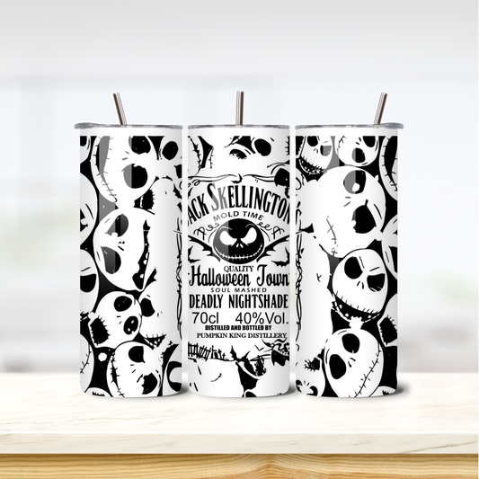 Black & White Jack 20oz skinny insulated tumbler