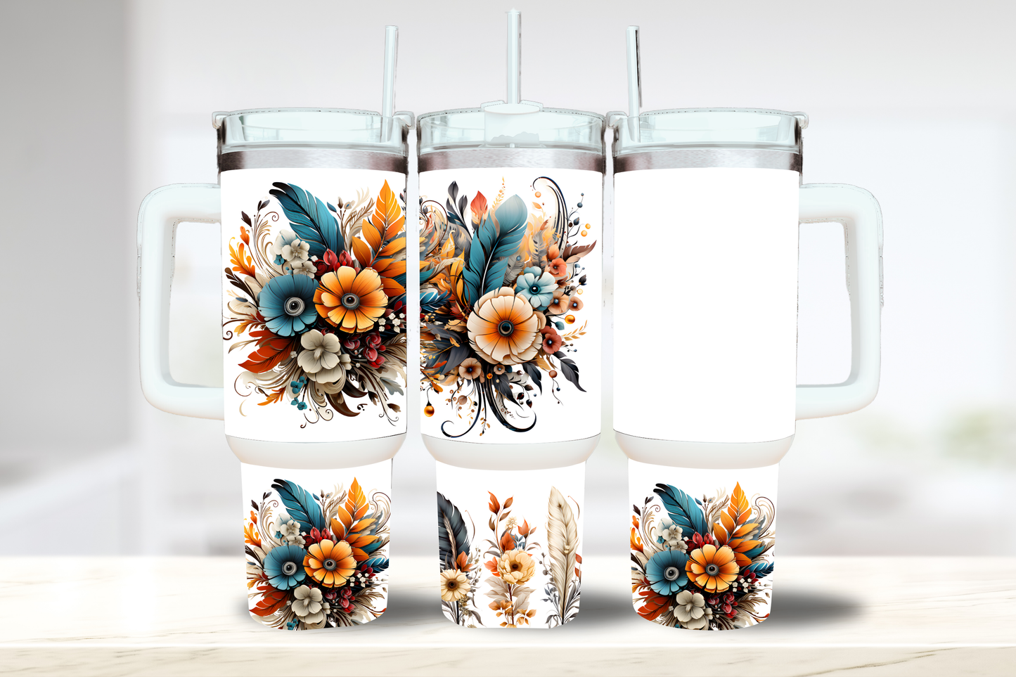 Boho Feathers 40oz Tumbler