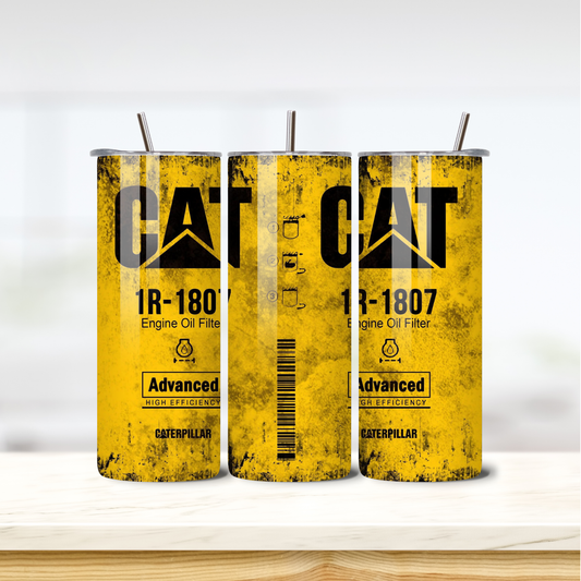 Cat 20oz skinny insulated tumbler
