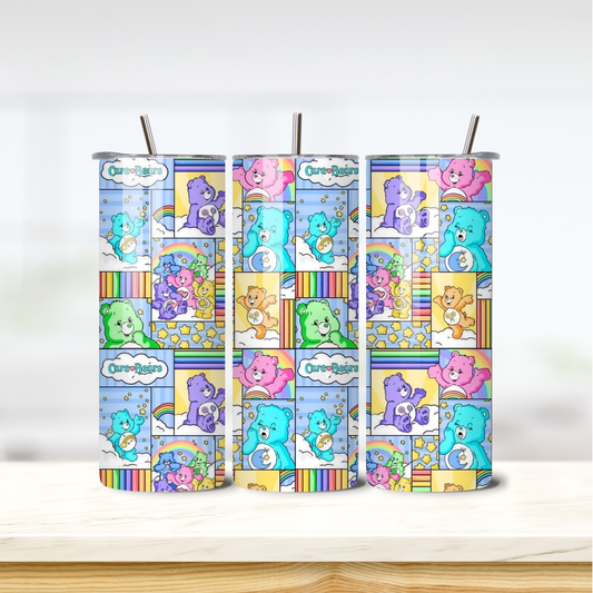 Care Bears Collage 20oz skinny insulated tumbler
