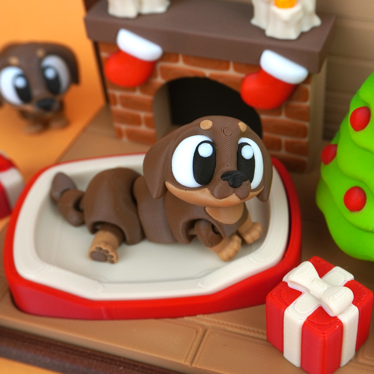 Dachshund Pocket Pal, a 3D printed flexi dachshund figurine
