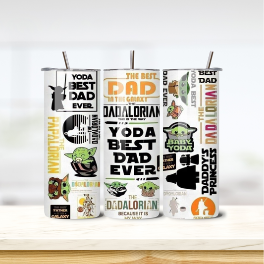 Dadalorian 20oz skinny insulated tumbler