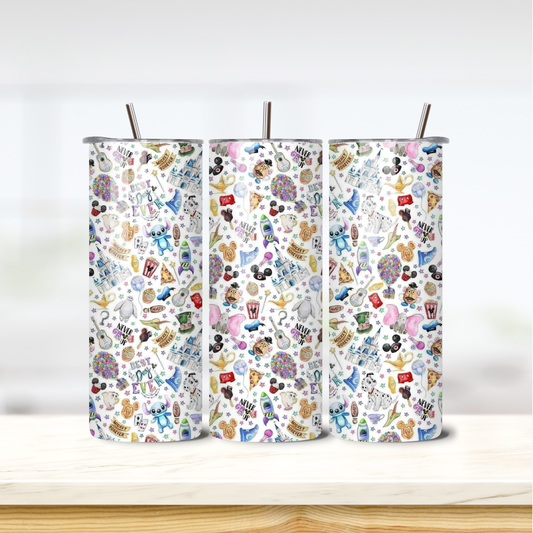 Disney Characters 20oz skinny insulated tumbler