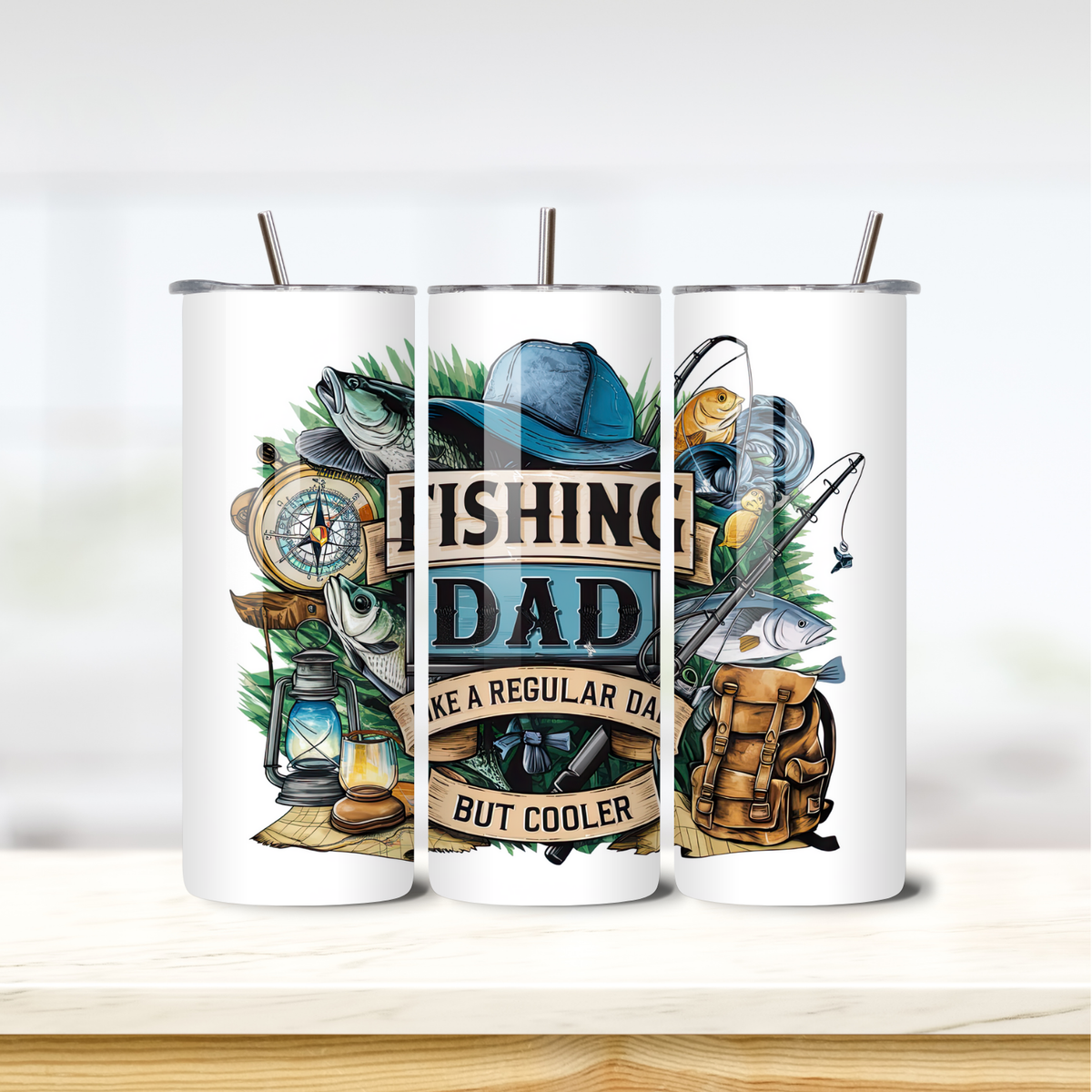 Fishing Dad 20oz skinny insulated tumbler