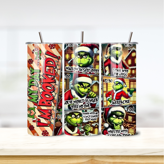 I'm Booked Grinch 20oz Skinny Tumbler