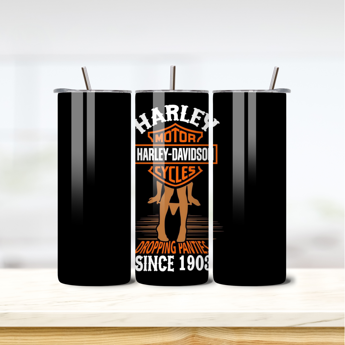 Harley 20oz skinny insulated tumbler