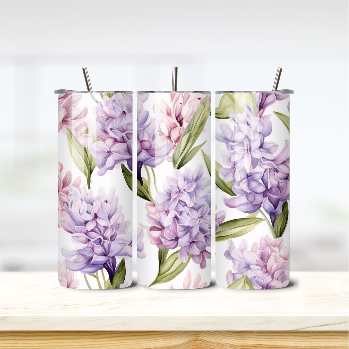 Hyacinth Print 20oz Skinny Tumbler