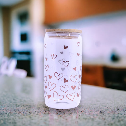 Hearts Glass Tumbler