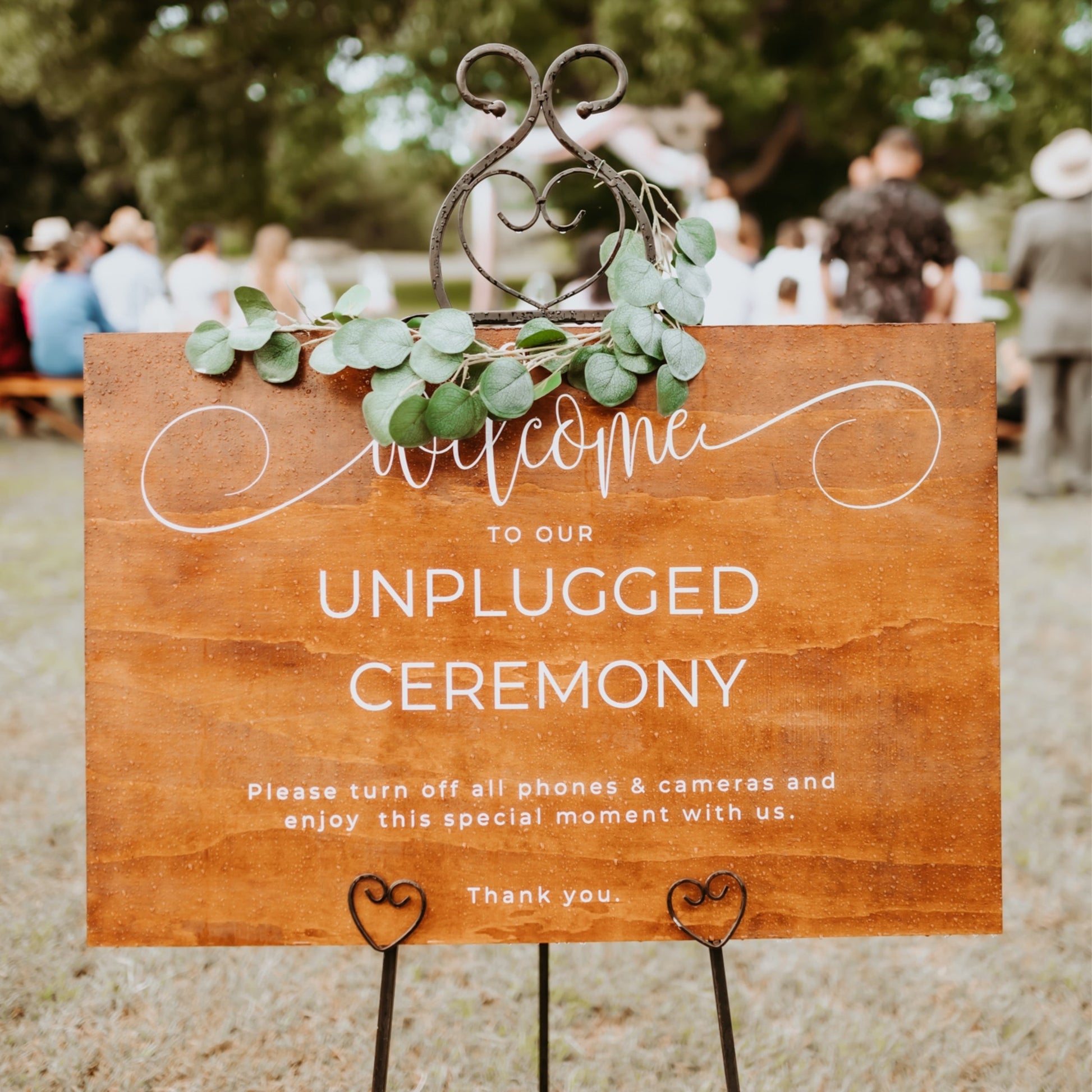 Personalised Timber Wedding Ceremony Welcome Sign