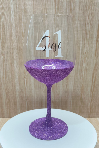 Glitter Wine Glass