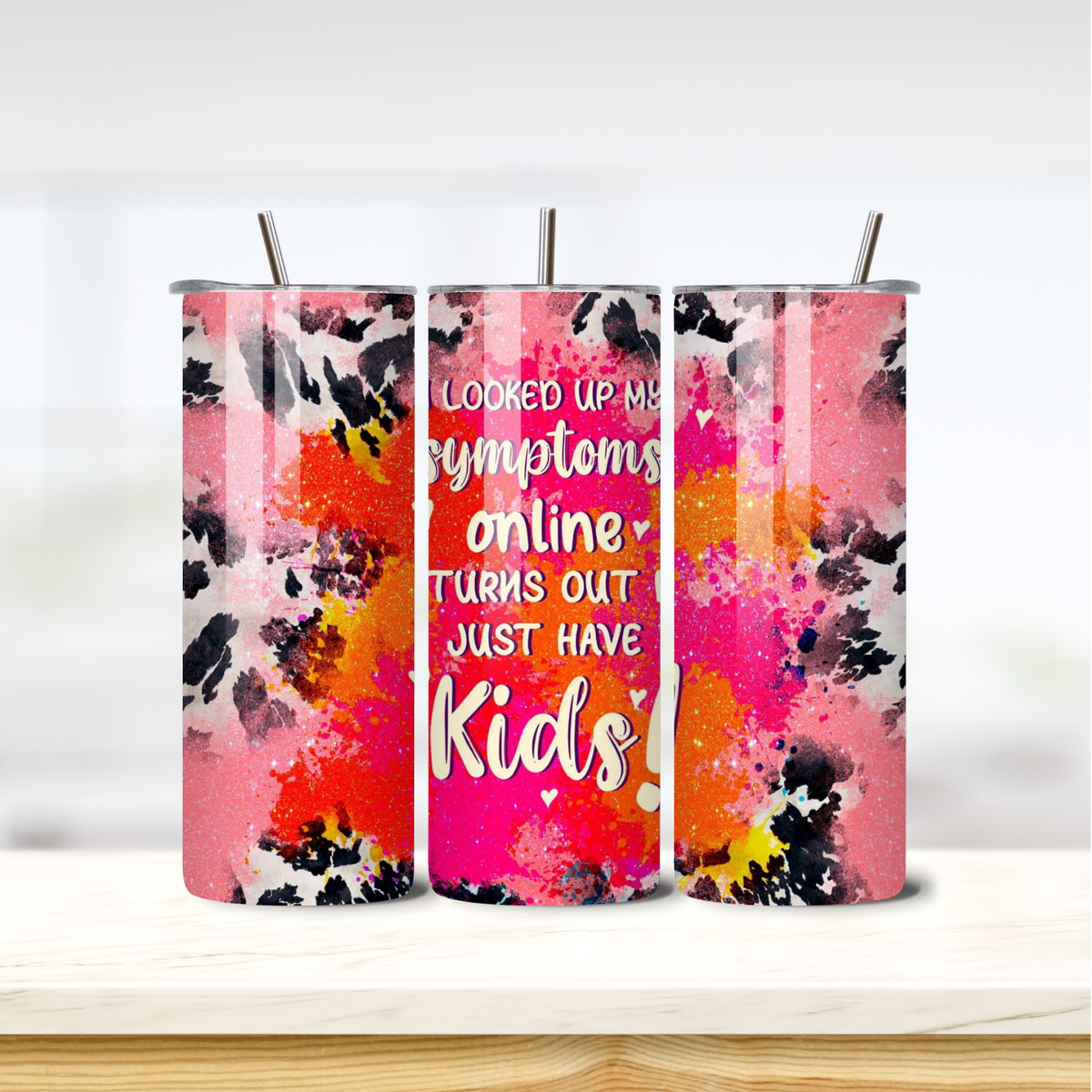 I Have Kids 20oz skinny insulated tumbler