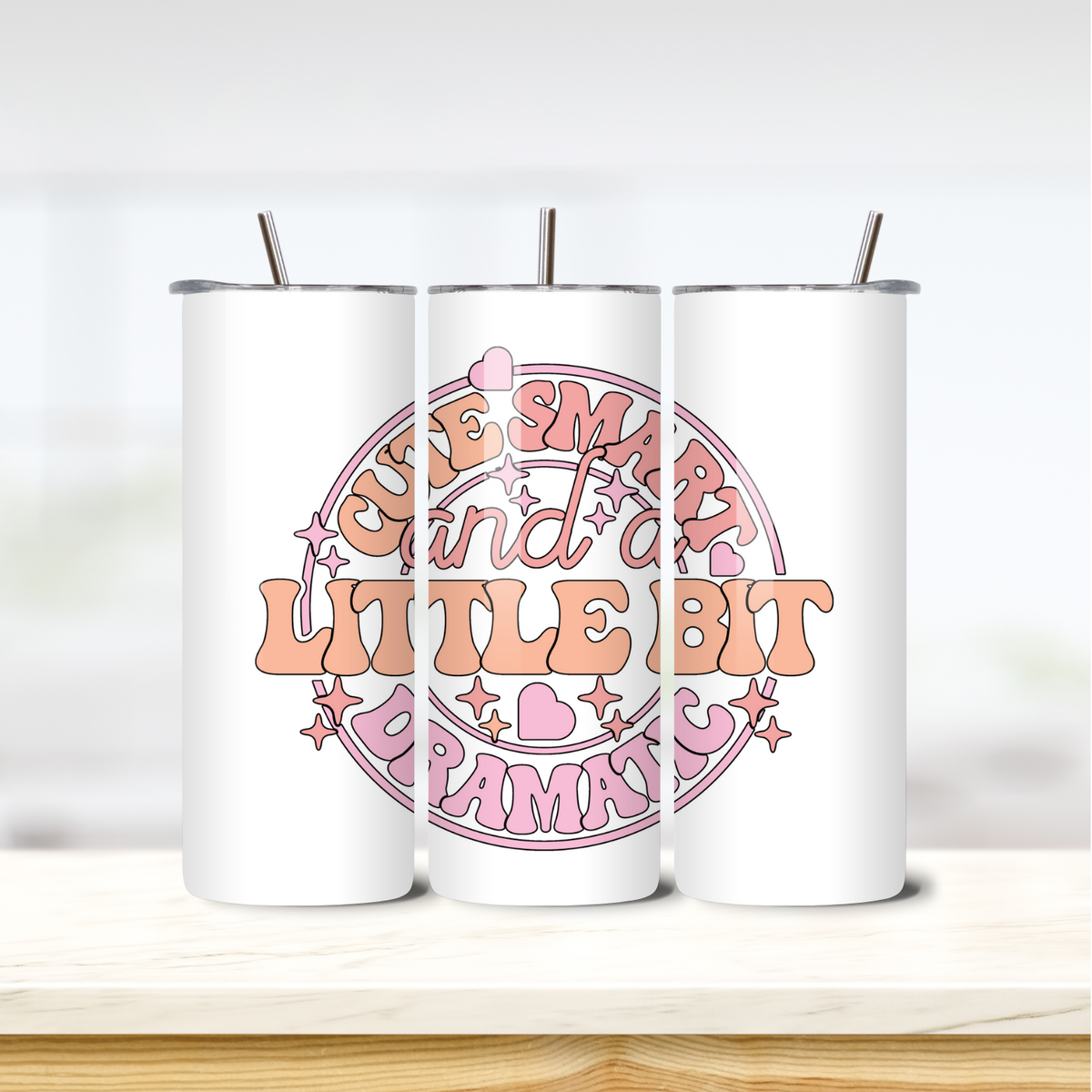 Little But Dramatic 20oz skinny insulated tumbler