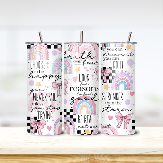 Look for Reasons 20oz skinny insulated tumbler