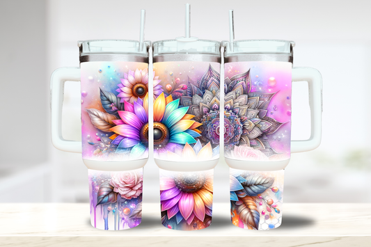 Mandala Sunflowers 40oz Tumbler