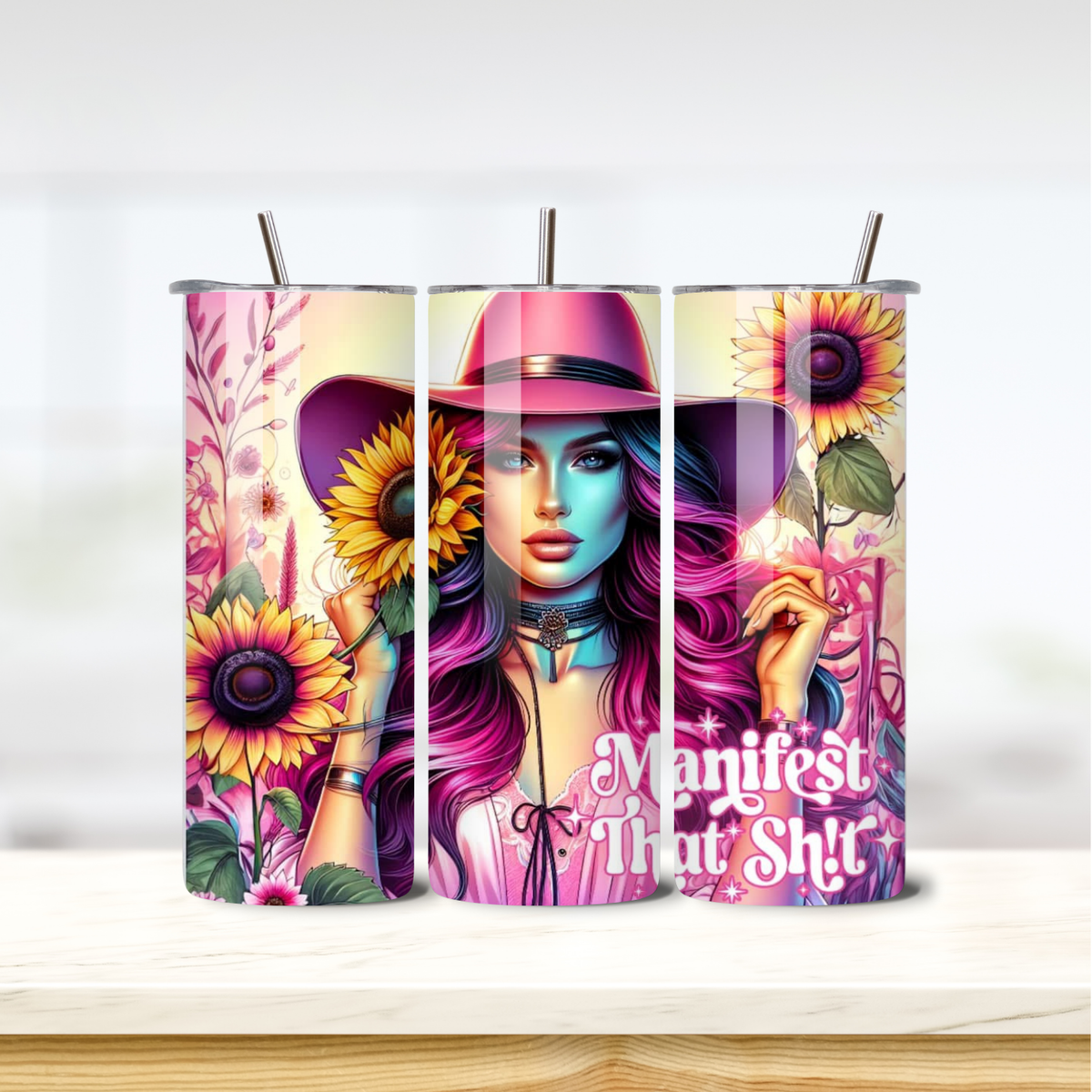 Manifest That Shit 20oz skinny insulated tumbler