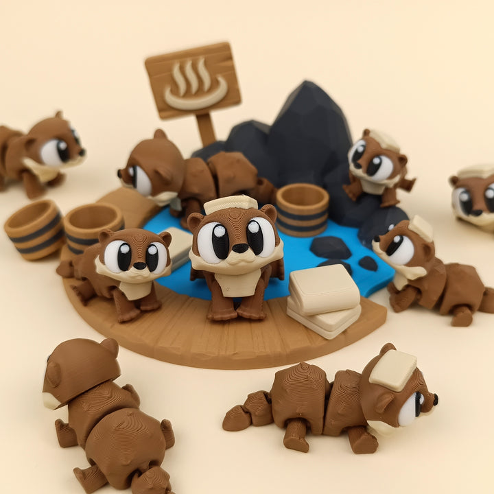 Otter Onsen Playset