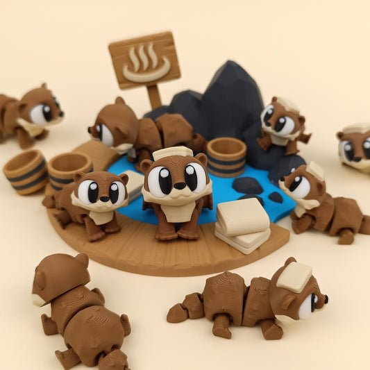 Otter Onsen Playset