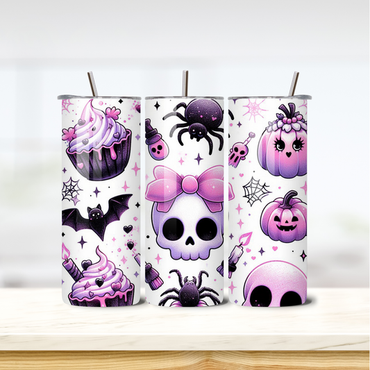 Pink Spooky 20oz skinny insulated tumbler
