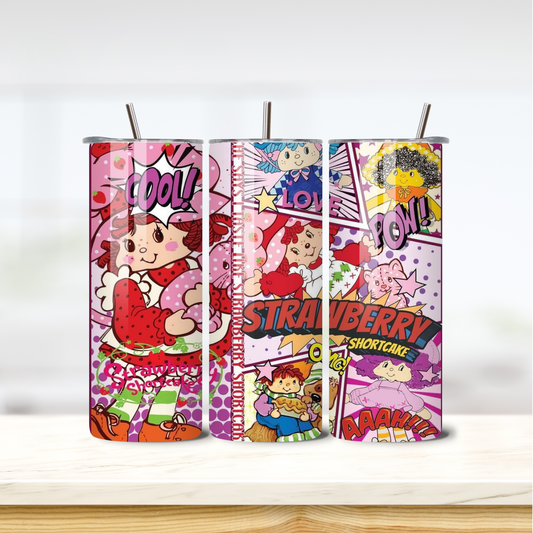 Strawberry Shortcake 20oz skinny insulated tumbler