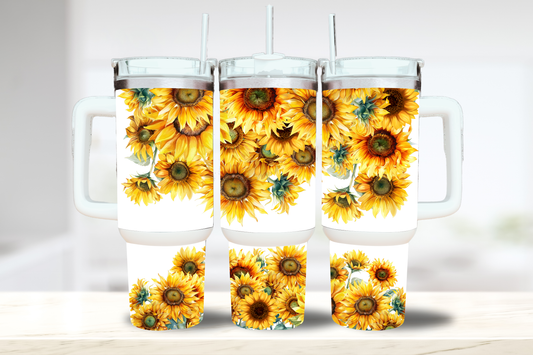 Bright Sunflowers 40oz Tumbler