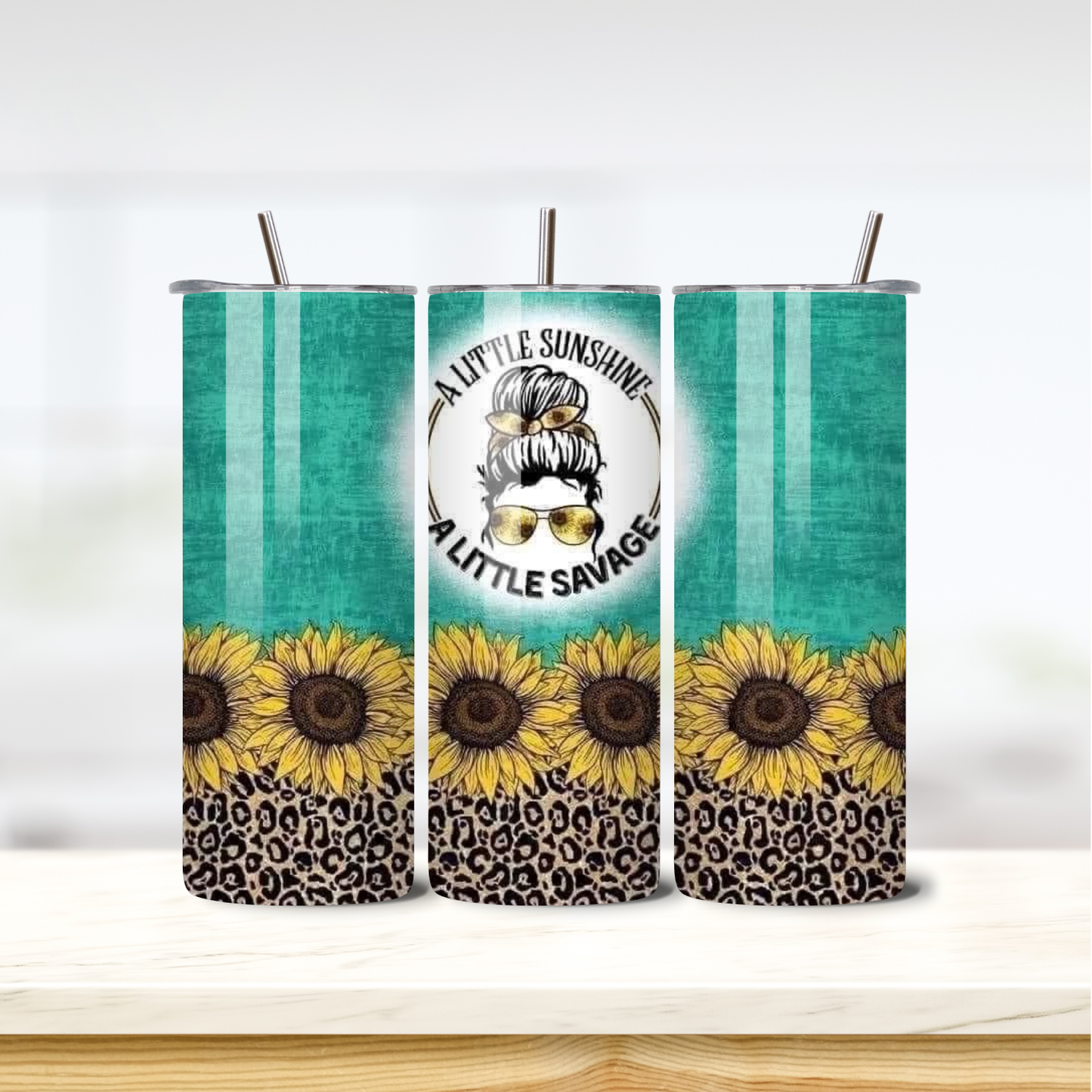 Sunshine & Savage Print 20oz Skinny Tumbler