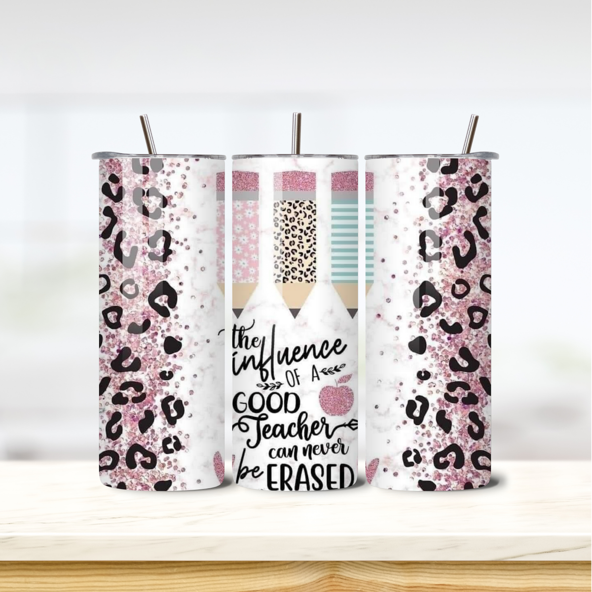 Teacher's Influence 20oz skinny insulated tumbler