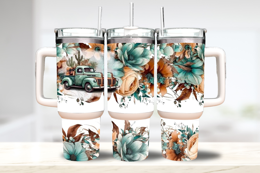 Teal Old Country Ute 40oz Tumbler